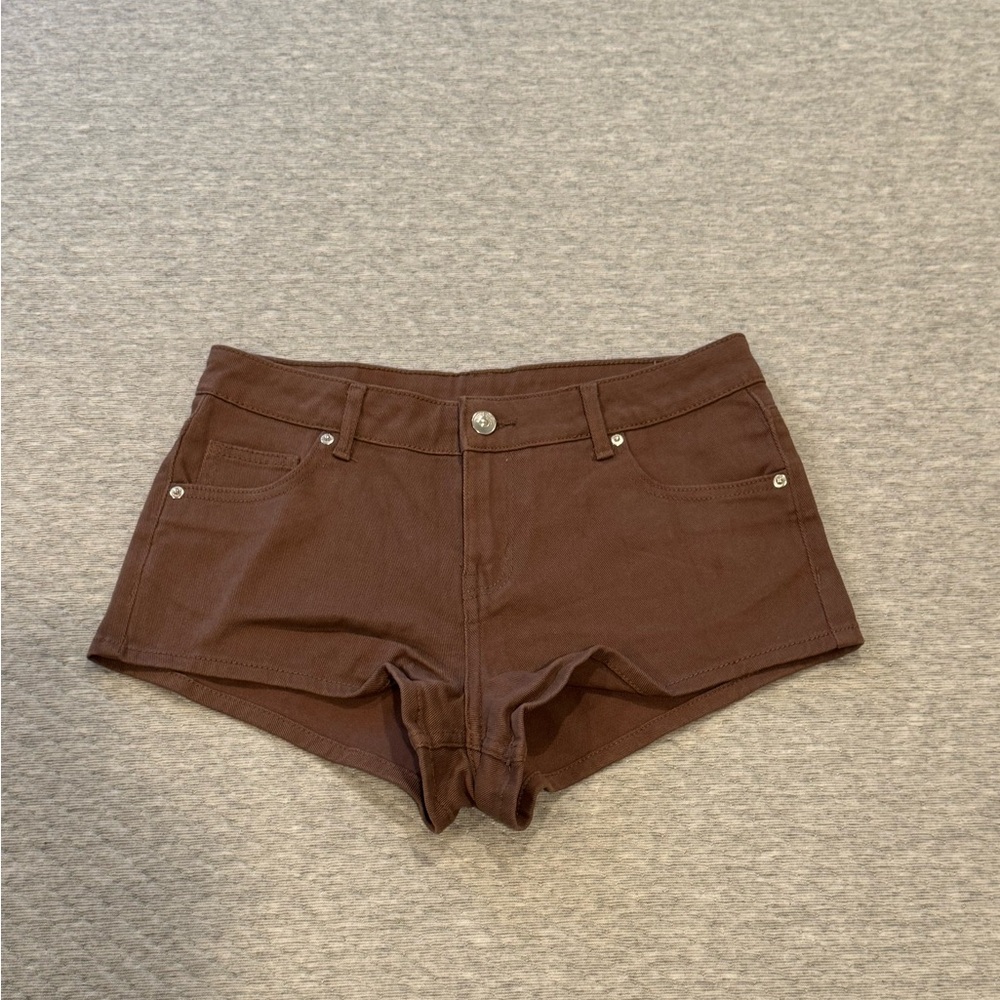 H&M Low-Rise Brown Jean Shorts